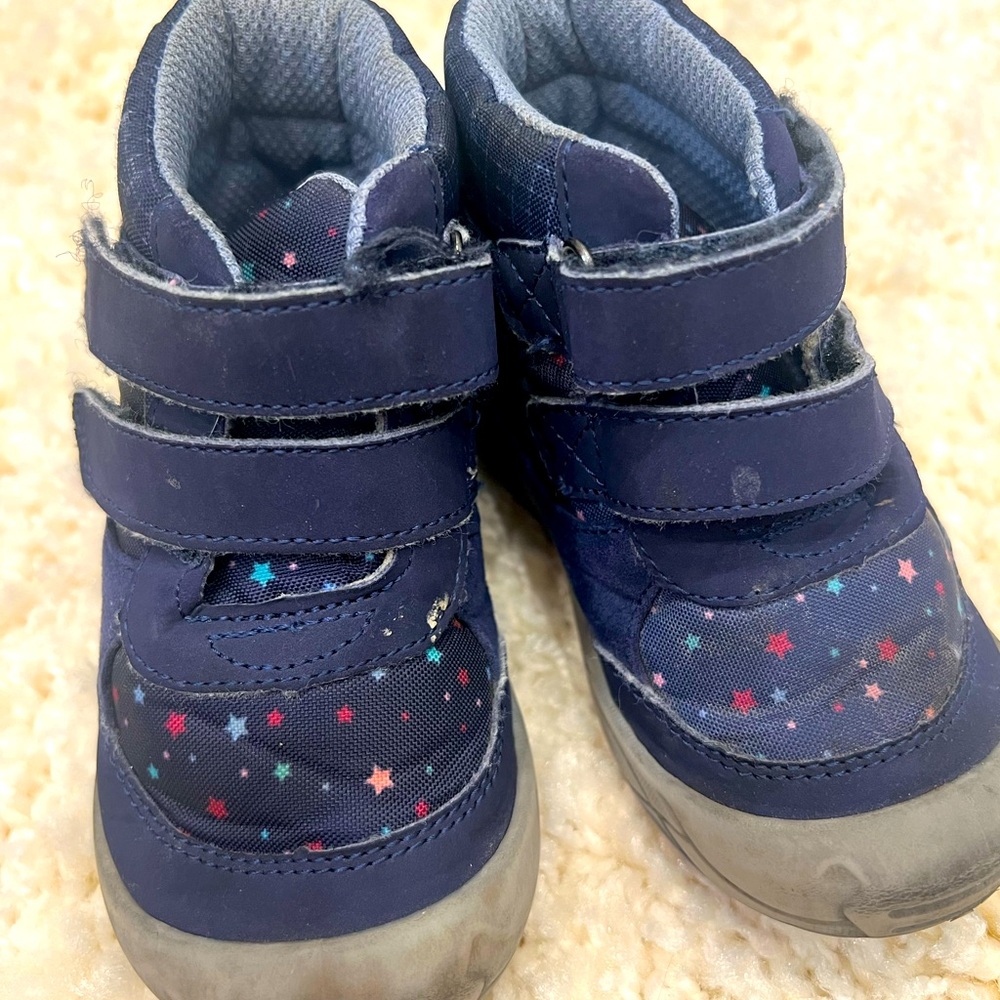Stride Rite 360 navy star high top sneakers size 7 toddler